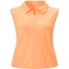 BGOWATU Women's Sleeveless Golf Polo Shirts 1/4 Zip Tennis Tank Tops with Collar UV Protection Dry Fit Orange S view 3