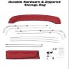 KEMIMOTO Bimini Top for Boat, Bimini Tops Cover 600D Marine Grade Canvas Boat Canopy with 6ft Length 54 in - 96 in Width 46 in Height, Includes Mounting Hardware, Straps Rear Support Poles view 4