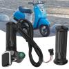 Pissente Electric Bike Throttle Grip with LCD Display & Key Lock, Full Twist Throttle Handle for Electric Bicycle and Scooter, 12V-84V Universal 22.2mm Grip view 3