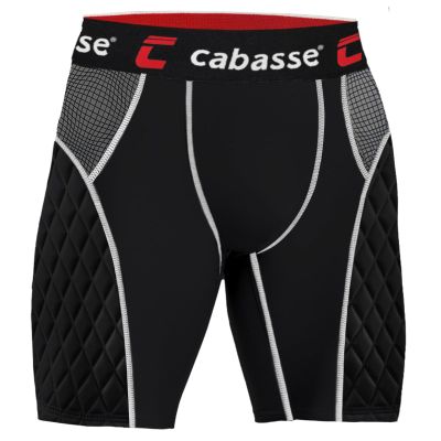 Cabasse Youth Padded Elite Sliding Shorts with Cup Pocket, Boys Slider Shorts for Baseball & Football (Small, Black)