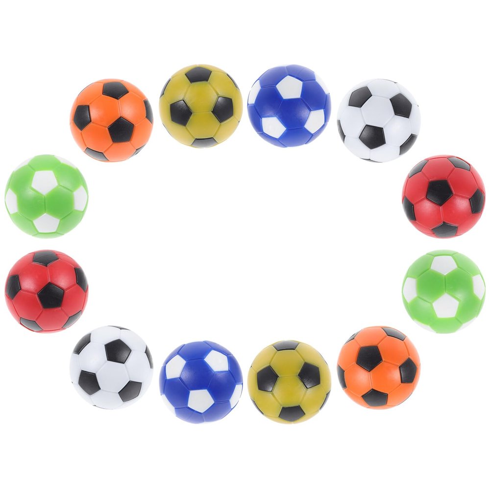 Baluue 12pcs Table Soccer HIPS Material Foosball Replacement for Standard Table Football Games Includes