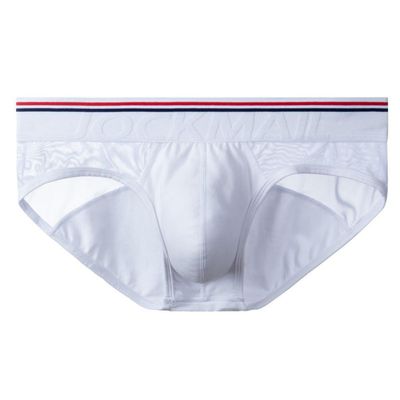 JOCKMAIL Mens Cotton Briefs Comfortable and Breathable Underwear for Men Moisture Wicking Brief (X-Large,377WHITE)