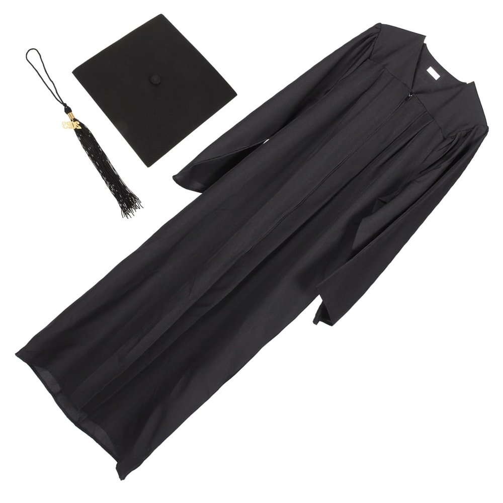 PACKOVE 1set Classic Graduation Gown Trencher Hat for Adults Lightweight and Breathable Cap and Gown for College Graduation Ceremonies and Photo Shoots