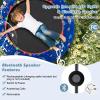 Goplus 36" Mini Trampoline for Kids, Toddler Trampoline with LED Lights, Bluetooth Speaker, Removable Handle, Safe Padded Cover, Indoor Outdoor Small Rebounder Max Load 220 LBS (Blue, Astronaut) view 2