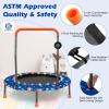 Goplus 36" Mini Trampoline for Kids, Toddler Trampoline with LED Lights, Bluetooth Speaker, Removable Handle, Safe Padded Cover, Indoor Outdoor Small Rebounder Max Load 220 LBS (Blue, Astronaut) view 3