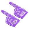 PATIKIL 18 Inch Giant Foam Finger, 2Pcs We are #1 EVA Foam Hand Cheerleading Vibrant Color for Celebration Pom Poms Sports Events Spirit Games Party, Purple view 1