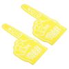 PATIKIL 18 Inch Giant Foam Finger, 2Pcs We are #1 EVA Foam Hand Cheerleading Vibrant Color for Celebration Pom Poms Sports Events Spirit Games Party, Yellow view 1