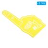 PATIKIL 18 Inch Giant Foam Finger, 2Pcs We are #1 EVA Foam Hand Cheerleading Vibrant Color for Celebration Pom Poms Sports Events Spirit Games Party, Yellow view 3