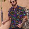 Xdceu Men's Dinosaur Golf Polo Shirt Dinosaur Golf Shirts for Men Quick-Dry Moisture Wicking Casual Breathable Polo Shirt view 2