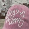 Hepandy Boy's Mom Baseball Cap Embroidery for Women, Gift for Mother Mama, Washed Pink Soft Cotton Adjustable Snapback Hat view 3