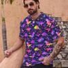 Xdceu Men's Dinosaur Golf Polo Shirt Dinosaur Golf Shirts for Men Quick-Dry Moisture Wicking Casual Breathable Polo Shirt view 2