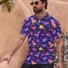 Xdceu Men's Dinosaur Golf Polo Shirt Dinosaur Golf Shirts for Men Quick-Dry Moisture Wicking Casual Breathable Polo Shirt view 3