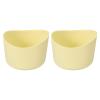 uxcell 2pcs 6cm Protective Silicone Boot Sleeve for 12-24 oz, Water Bottle Bottom Silicone Anti-Slip Sleeve Cover, Irregular Shape Cup Accessories, Light Yellow view 1