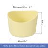 uxcell 2pcs 6cm Protective Silicone Boot Sleeve for 12-24 oz, Water Bottle Bottom Silicone Anti-Slip Sleeve Cover, Irregular Shape Cup Accessories, Light Yellow view 2