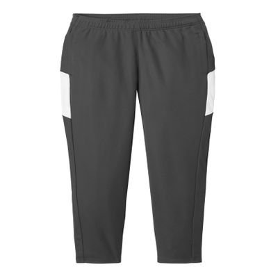 SPORT-TEK Women's Travel Pant Iron Grey/White