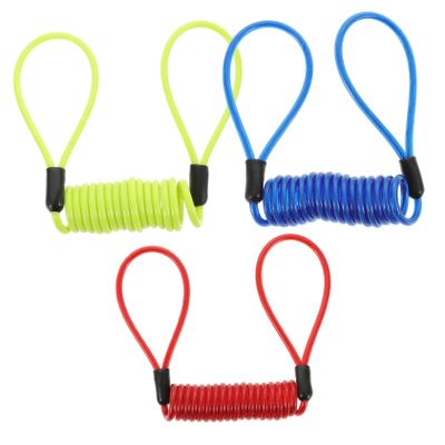 KOMBIUDA 3pcs Bike Cable Lock Disc Lock Cables Reminder Cord Steel for Bicycles Motorcycles Scooters