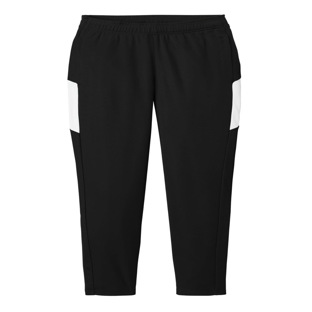 SPORT-TEK Women's Travel Pant Black/White