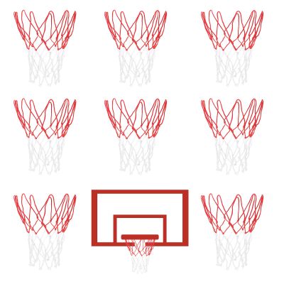 8 Pcs Mini Basketball Nets Replacement for 8"-10.25" Basketball Rims Nylon Red White Small Basketball Hoop Net Outdoor Indoor Basketball Net for Kids