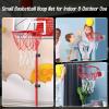 8 Pcs Mini Basketball Nets Replacement for 8"-10.25" Basketball Rims Nylon Red White Small Basketball Hoop Net Outdoor Indoor Basketball Net for Kids view 3