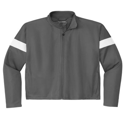 SPORT-TEK Youth Travel Pant Iron Grey/White
