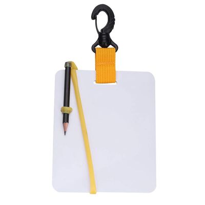 Underwater Writing Slate Board,Dive Writing Slate,Waterproof Underwater Writing Tablet Dive Writing Slate Board with Swivel Clip and Pencil for Water Sports Diving Swimming