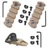 5 Slots Rail Section for M Lok Five Slots Rail Picatinny Rail Set of 2 Pieces Mlok Rail Red (Pack of 2-5 Slots & Flip Up Sights, Attachment) view 2
