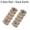 5 Slots Rail Section for M Lok Five Slots Rail Picatinny Rail Set of 2 Pieces Mlok Rail Red (Pack of 2-5 Slots & Flip Up Sights, Attachment) view 3