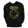Rock Off officially licensed products Men's Nirvana Yellow Happy Face Sweatshirt X-Large Black view 4