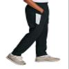 SPORT-TEK Youth Travel Pant | Lightweight Sweatpants for Kids, Sporty Athletic Pants with Extended Side Zippers & Colorblock Details Black/White view 2