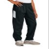 SPORT-TEK Youth Travel Pant | Lightweight Sweatpants for Kids, Sporty Athletic Pants with Extended Side Zippers Black/White view 1