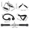 uxcell Tricep Press Down Cable Machine Attachment 1 Set, Double D Handle, V-Shaped Bar, Tricep Rope, Pull Down Straight Bar, Handles for Home Gym Accessories, Silver view 2