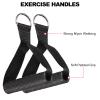 uxcell Tricep Press Down Cable Machine Attachment 1 Set, Double D Handle, V-Shaped Bar, Tricep Rope, Pull Down Straight Bar, Handles for Home Gym Accessories, Silver view 4