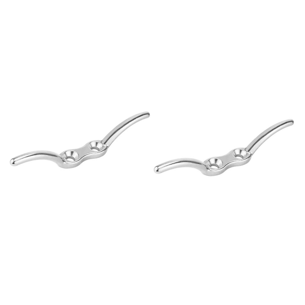 HANABASS 2sets Marine Yacht Line Flag Anchor Stainless Steel Boat Anchor Kit 6 Inches 2pcs*2