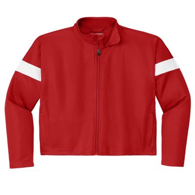 SPORT-TEK Youth Travel Pant Deep Red/White