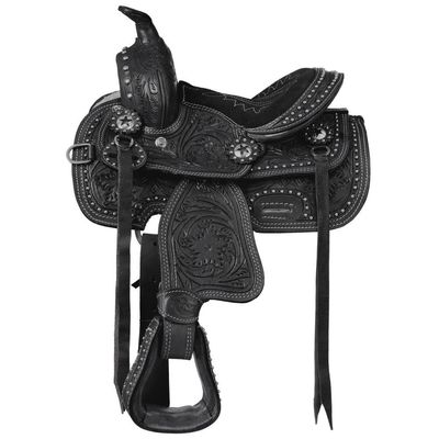 8" Inch Youth-Kids Child Barrel Horse Western Saddle Tack Set Floral Tooled Handmade ST-KIDS-003