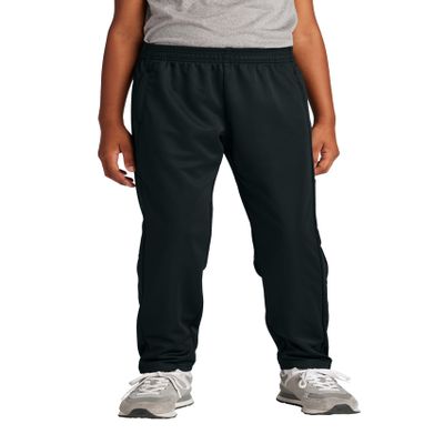 SPORT-TEK Youth Travel Pant | Lightweight Sweatpants for Kids, Sporty Athletic Pants with Extended Side Zippers Black/Black
