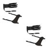 Yardwe 2pcs Finger Arrow Glove for Archery Men Protective Hunting Glove Cowhide Arm Guard Wrist Hook Loop Recurve for Men Left Right Hand Black view 1