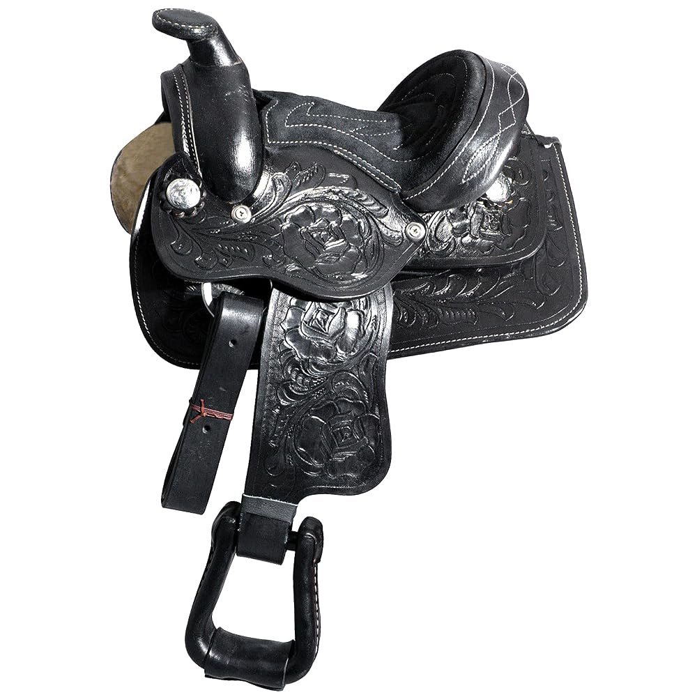 8" Inch Youth-Kids Child Barrel Horse Western Saddle Tack Set Floral Tooled Handmade ST-KIDS-001