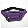 GOOHOCHY Durable Oxford Cloth Fanny Pack for Men Travel Waist Bag with Capacity for Running Hiking and Outdoor Sports Purple view 3