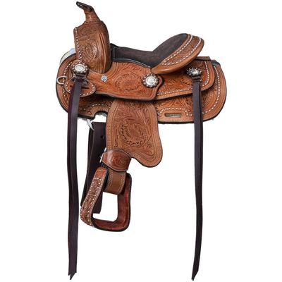 8" Inch Youth-Kids Child Barrel Horse Western Saddle Tack Set Floral Tooled Handmade ST-KIDS-005