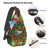 AMAZWI Red Ladybug Cross Chest Bag Diagonally,Crossbody Backpack Travel Hiking Casual Chest Bags Lightweight Sling Bag view 3