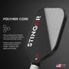 Stinger Pro Pickleball Paddle, USAPA Approved, Ultralight, 3 Layer T700 Raw Carbon Fiber, 16mm EdgeFoam PP Core, Thermoformed, Control, Power & Spin view 3