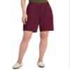 Karen Scott Zipper Front Womens Shorts 18, Malbec view 1