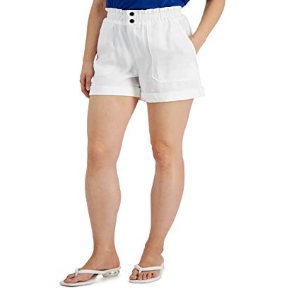 INC International Concepts Womens Twill Shorts 0 Bright White