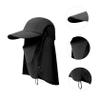 BESPORTBLE 2pcs Outdoor Multi-Function Sun Hat Neck Shade Lightweight Breathable and Portable Sun Hat for Hiking Camping Fishing and Travel Black view 2