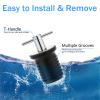 INOBYO 4 Pcs Boat Drain Plug, T-Handle Twist-Turn Marine Rubber Plug Accessories for 1nch Diameter Drains, Stainless Steel Handle view 4