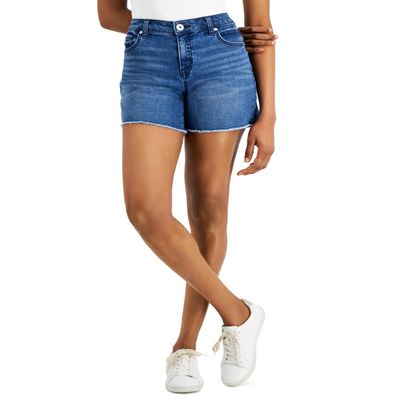Style & Co. Womens Distressed Frayed Hem Shorts 18, Deception