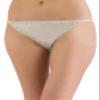 INTIMO Womens Classic Silk String Bikini (Khaki, Large) view 1