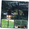 HANABASS 1set Outdoor Folding Lantern Stand Lightweight Camping Lamp Holder Portable Dual-use Hanger for Ground Table for Hiking and Fishing view 3