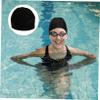 BCOATH Portable Swim Hat for Adults Elastic Swimmer Cap Pu Coating Lightweight and Comfortable Design for Hair Protection During Swimming view 3